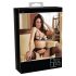 Abierta Fina - Glänzendes Spitzenzauber-BH-Set (Schwarz) - M