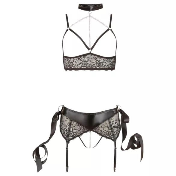 Cottelli Bondage - Spitzenunterwäsche-Set (5-teilig) - XL