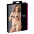 Cottelli - Glänzendes besticktes BH-Set (Schwarz)