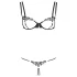 Cottelli - Funkelndes besticktes BH-Set (schwarz) - M
