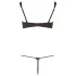 Cottelli - Funkelndes besticktes BH-Set (schwarz) - M