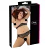 Cottelli Plus Size - Perlen-BH-Set (schwarz) - 3XL