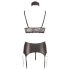 Cottelli Bondage - Spitzenglanz Dessous-Set (4-teilig) - L