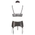 Cottelli Bondage - Glänzendes Spitzenwäsche-Set (4-teilig) - XL