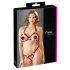 Cottelli - offenes BH-Set mit Metallring (rot)