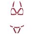 Cottelli - offenes BH-Set mit Metallring (rot)