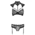 Cottelli - Spitzen-BH-Set mit Kragen (schwarz) - 85B/L