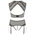 Cottelli Plus Size - Strass und Spitze Dessous Set (schwarz) - XL