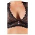 Cottelli Plus Size - Strass und Spitze Dessous Set (schwarz) - 2XL