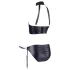 Cottelli Bondage - Glänzendes Hebe-Set mit Fesseln (schwarz) - L