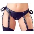 Cottelli Bondage - Glänzendes Hebe-Set mit Fesseln (schwarz) - XL