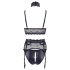 Cottelli Bondage: Spitzen-Set mit Handschellen (schwarz) - M
