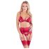 Abierta Fina - Funkelndes Kettendessous-Set (Rot)