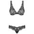 Obsessive Luvae - Blumen-Strass BH-Set (schwarz)