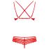 Obsessive 860-SET-3 - Rosiger Spitzen-BH-Set (Rot) - L/XL