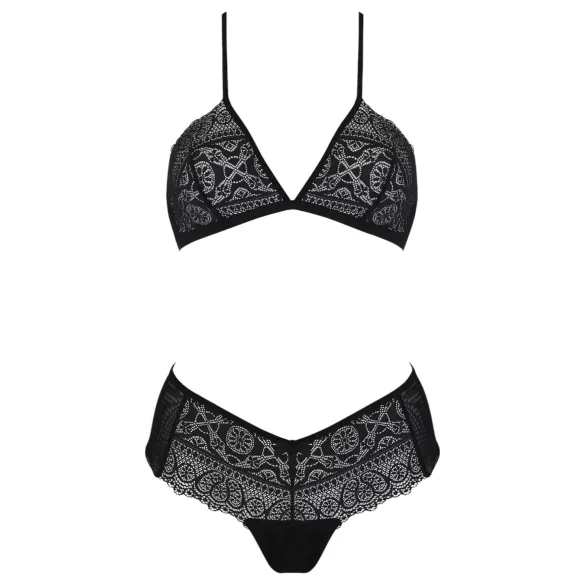 Passion Eco Kerria - Spitzen-Bikini-Set (schwarz)