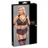 Cottelli Bondage Plus Size - Spitzen-BH-Set (schwarz) - 4XL