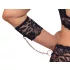 Cottelli Bondage Plus Size - Spitzen-BH-Set (schwarz) - 4XL