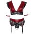 / Cottelli Bondage Plus Size - Spitzen-BH Set (Rot)