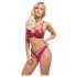 Cottelli Party - glänzendes BH-Set (rot) - 80B/M