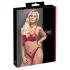 Cottelli Party - glänzendes BH-Set (rot) - 80B/M