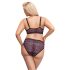 Cottelli Plus Size - Transparentes Muster-BH-Set (Lila)