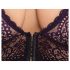 Cottelli Plus Size - Transparentes Muster-BH-Set (Lila)