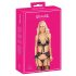 Kissable - Stickere BH-Set in Pink-Lila (Schwarz) - L/XL