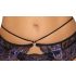 Cottelli - 3-teiliges Spitzenwäsche-Set (Schwarz-Violett)