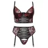 Cottelli Plus Size - verstellbares BH-Set (rot)