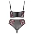 Cottelli Plus Size - verstellbares BH-Set (rot)