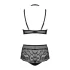 Obsessive Elizenes - Muster, transparentes BH-Set (schwarz)
