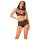 Obsessive Elizenes – gemustertes, transparentes BH-Set (Schwarz) - L/XL
