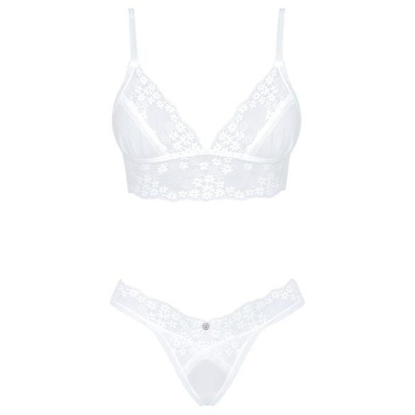 Obsessive Set Heavenly - Spitzen-BH-Set (Weiß) - M/L