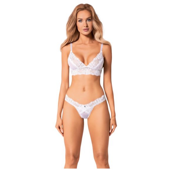 Obsessive Set Heavenly - Spitzen-BH-Set (Weiß)