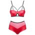 Obsessive Leatheria - Lederlook-BH-Set (Rot) - S/M