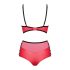 Obsessive Leatheria - Lederlook-BH-Set (Rot) - S/M