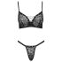 Cottelli Party - Schnürkorsett-Set (schwarz) - 80C/M