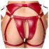 Cottelli Bondage - Glänzendes BH-Set & Handschellen (Rot) - L