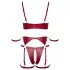 Cottelli Bondage - Glänzendes BH-Set & Handschellen (Rot) - XL