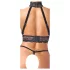 Abierta Fina - Offenes Kettendessous-Set (Schwarz)