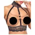 Abierta Fina - Offenes Kettendessous-Set (Schwarz) - M
