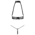 Abierta Fina - Offenes Kettendessous-Set (Schwarz) - L