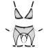 Cottelli Bondage - Transparenter Netz-Set mit Ketten (schwarz) - L