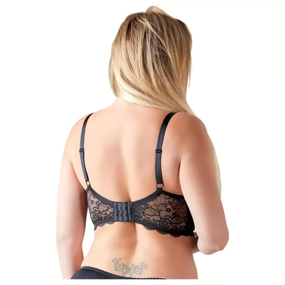 Cottelli Plus Size - Träger-BH mit Ringen (schwarz)