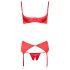 Cottelli - Herz-Offene Hebe-BH-Set (Rot) - 80C/M