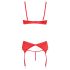 Cottelli - Herz-Offene Hebe-BH-Set (Rot) - 80C/M