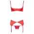 Cottelli - Herz-Offene Hebe-BH-Set (Rot) - 85C/L