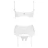 Cottelli - Schnür-BH-Set aus Spitze (weiß) - 85C/L