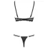 Cottelli - Riemen-BH mit Ring & String (schwarz)